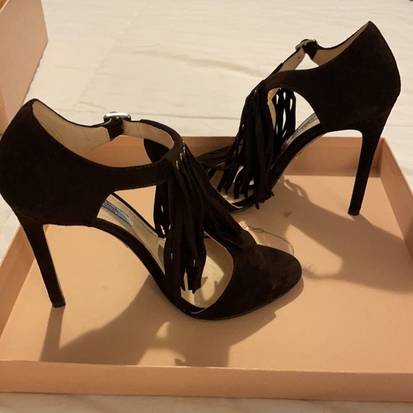 PRADA CALZATURE DONNA CAMOSCIO MORO 37 - Picture 8 of 13